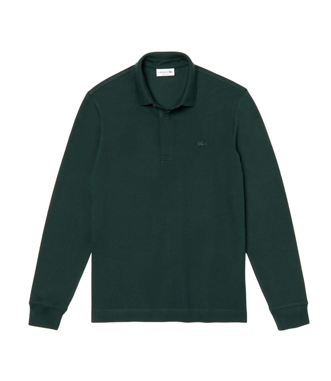 Unisex Adult Smart Paris Cotton Stretch Long-sleeved Polo Shirt Green Lacoste-1