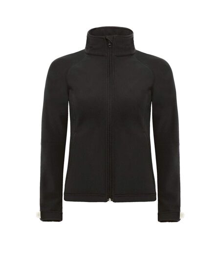 B&C Womens Hooded Premium Softshell Jacket (Windproof, Waterproof & Breathable) (Black) - UTBC2004