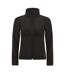 B&C Womens Hooded Premium Softshell Jacket (Windproof, Waterproof & Breathable) (Black)