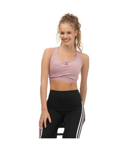 Brassière de sport powerreact femme rose Adidas