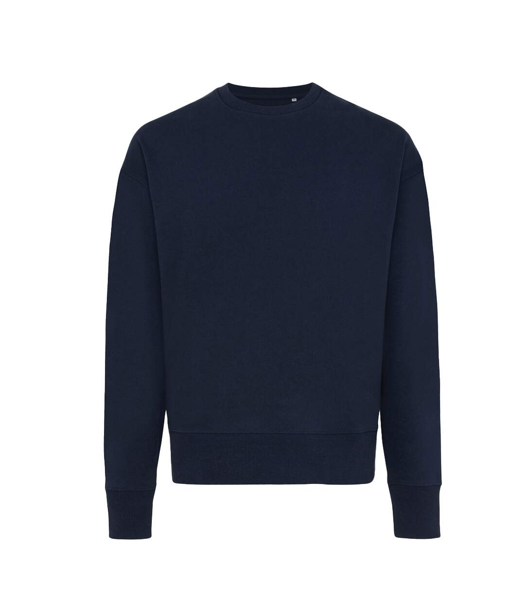 Unisex adult kruger recycled cotton crew neck relaxed fit sweatshirt navy Iqoniq-1