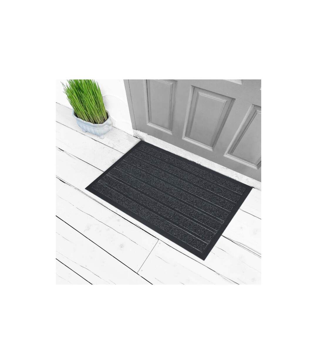 Tapis d'Entrée Marco 45x75cm Gris-2