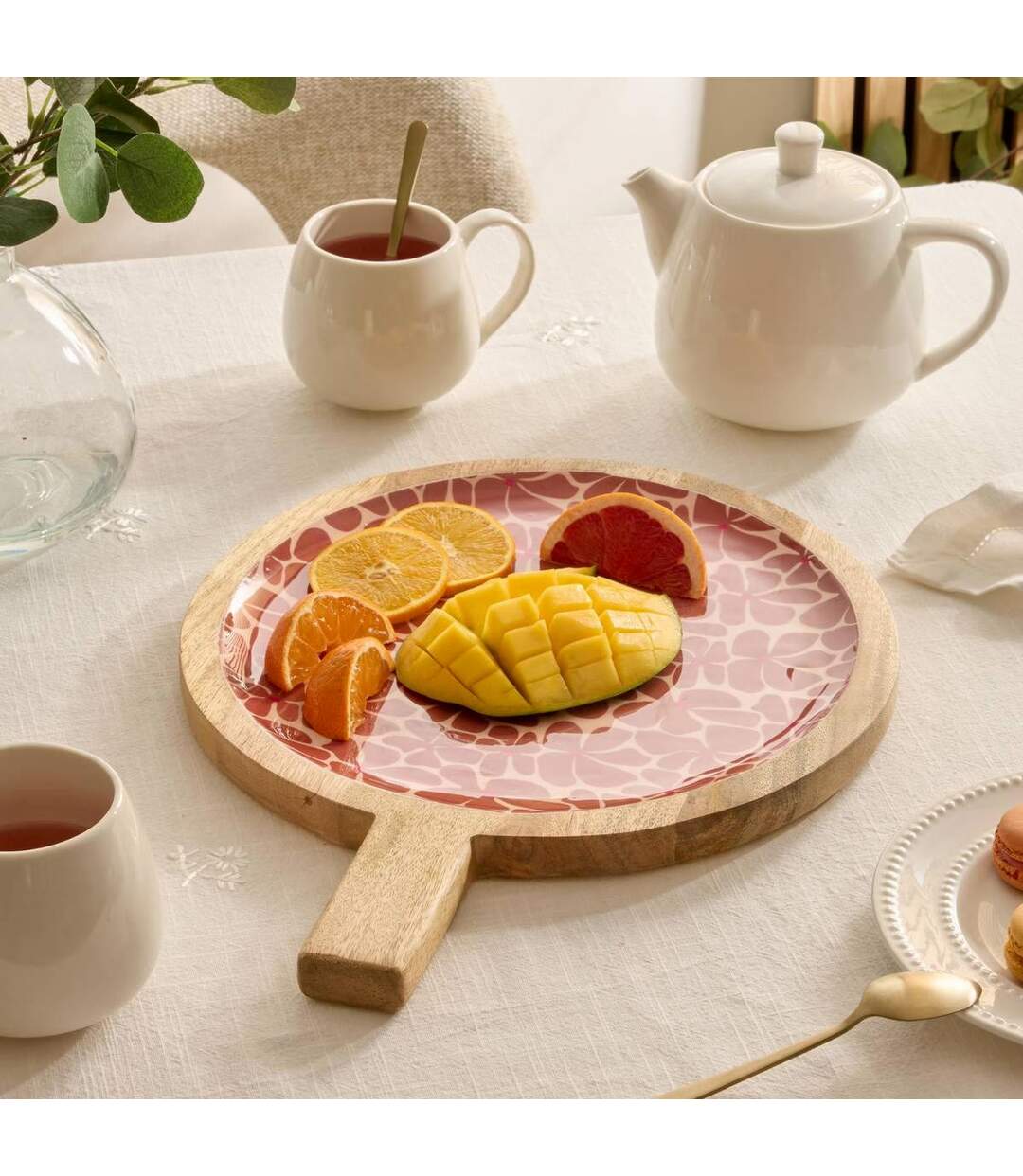 Assiette de Présentation en Bois Inaya 40cm Terracotta-2
