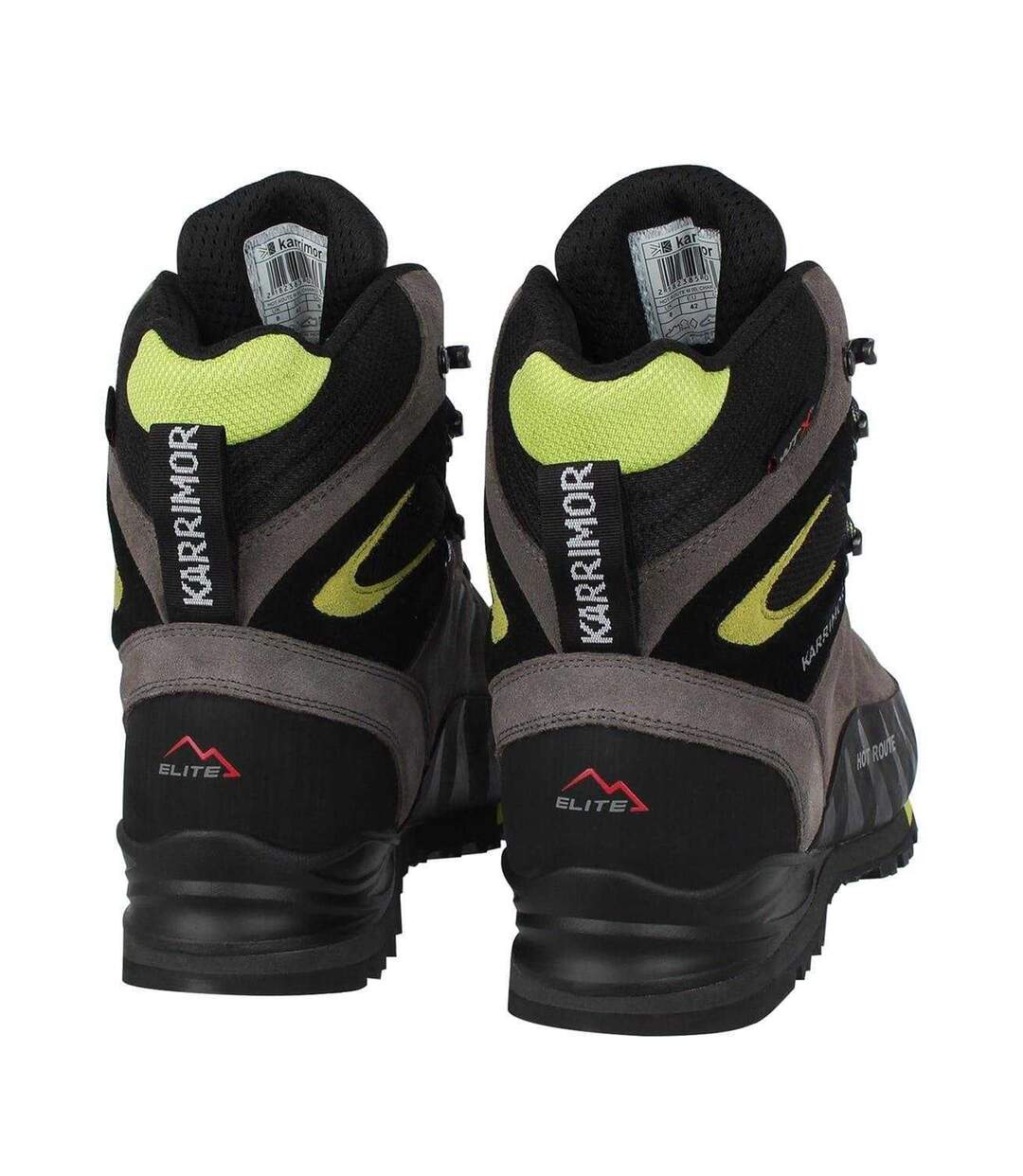 Chaussures Montantes De Marche Hot Route Homme Anthracite Citron Vert Karrimor-2