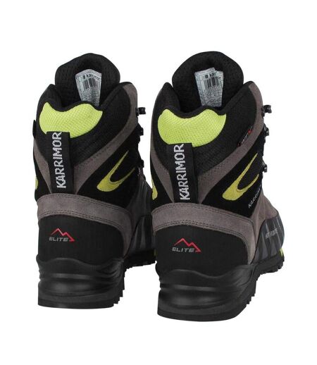 Chaussures Montantes De Marche Hot Route Homme Anthracite Citron Vert Karrimor