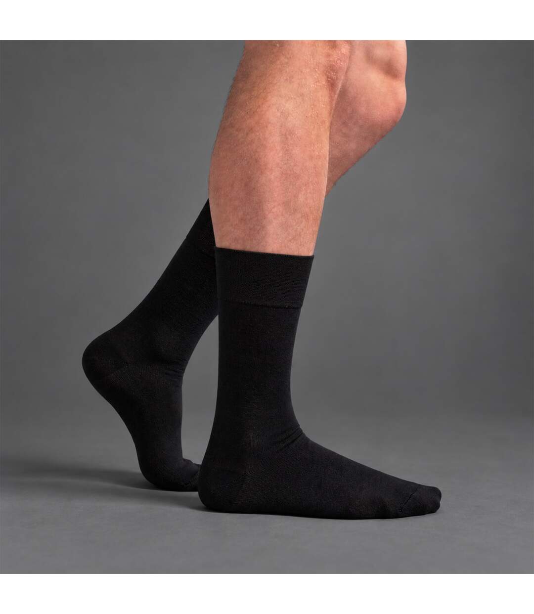 4 Pack Mens Bamboo Diabetic Socks Soft Breathable Non Binding Socks-3