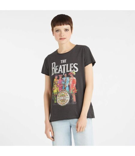 Amplified Womens/Ladies Sgt Pepper The Beatles T-Shirt (Charcoal) - UTGD1172