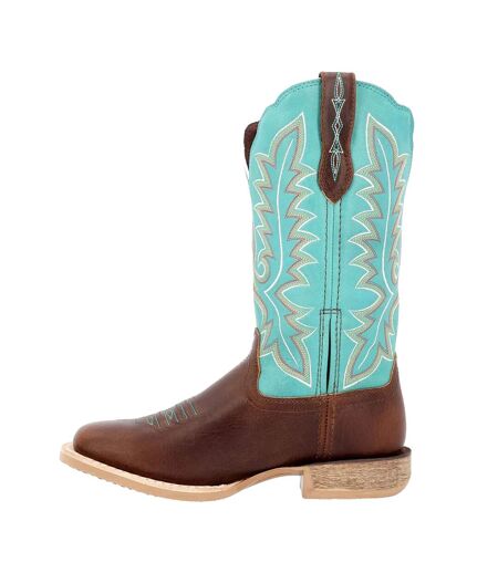 Bottines Santiags Lady Rebel Pro Femme Marron Bleu Durango