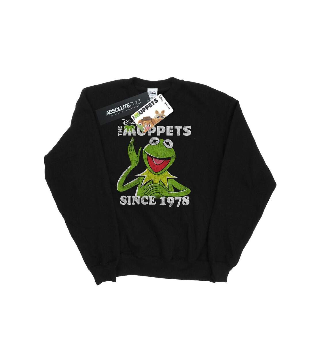 Disney - Sweat THE MUPPETS KERMIT SINCE - Femme (Noir) - UTBI9285-1