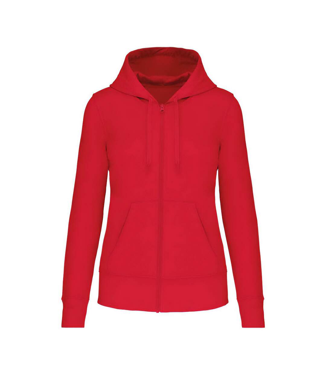 Womens/ladies eco friendly full zip hoodie red Kariban