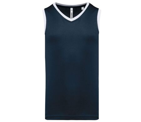 Maillot de basket - Homme - PA4050 - bleu marine et blanc