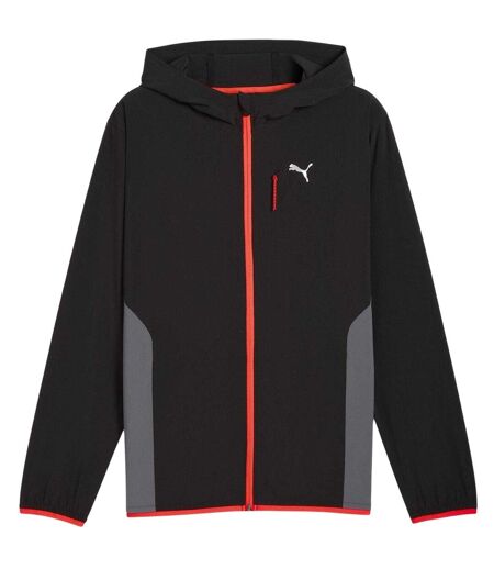 Mens Flex Woven Sport Tracksuit Black Grey Puma