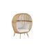 Fauteuil Lounge avec Coussins Eva 146cm Beige-1