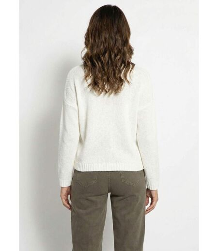 Pull chaud col V en maille avec mohair