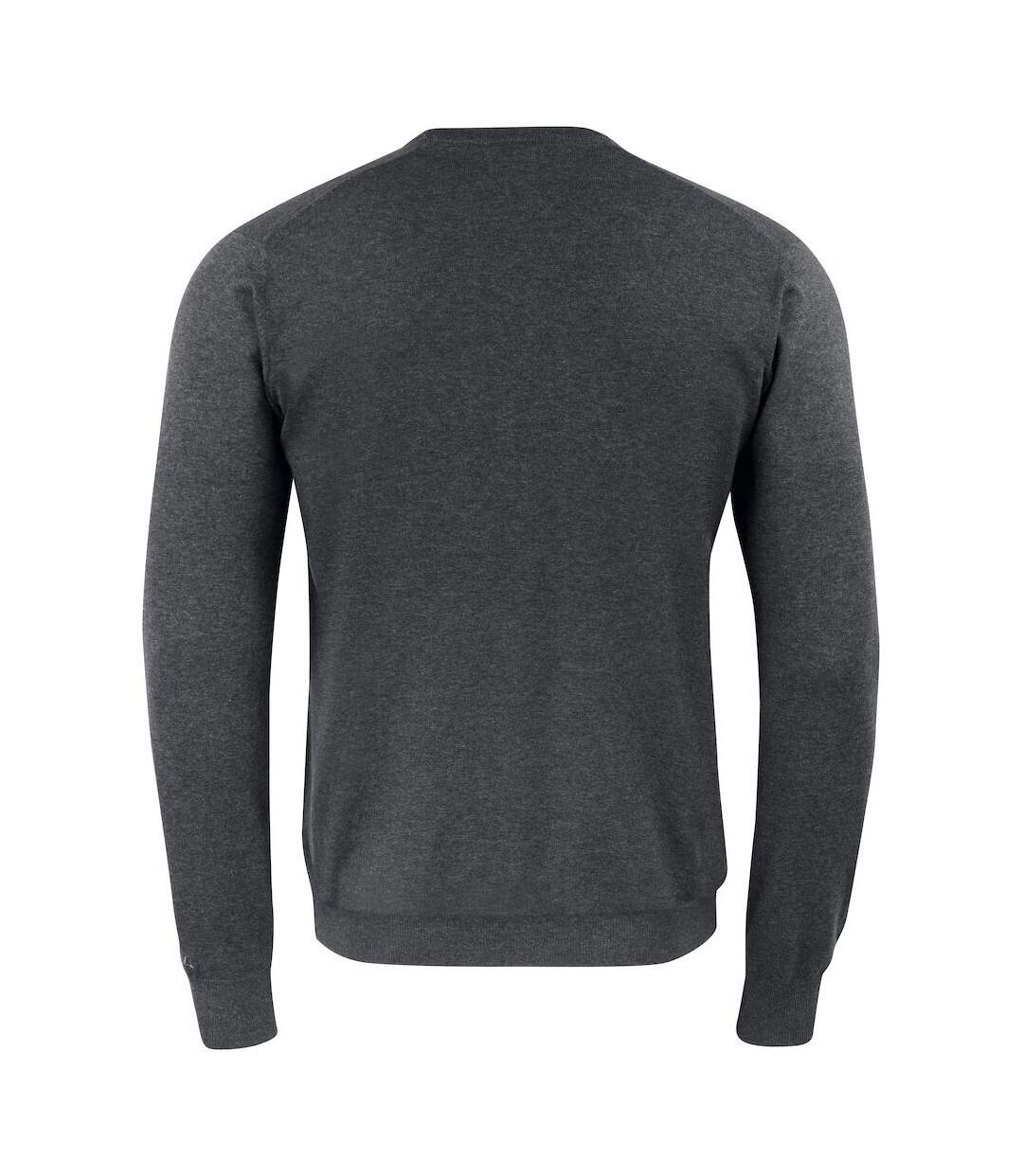 Mens Oakville Knitted Crew Neck Sweater Top Anthracite Melange, Melange Cutter & Buck-2