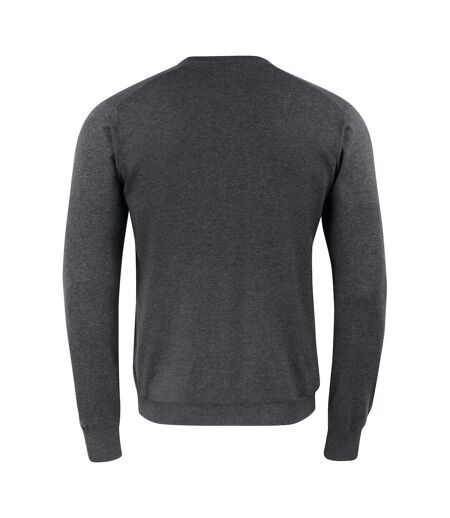 Mens Oakville Knitted Crew Neck Sweater Top Anthracite Melange, Melange Cutter & Buck