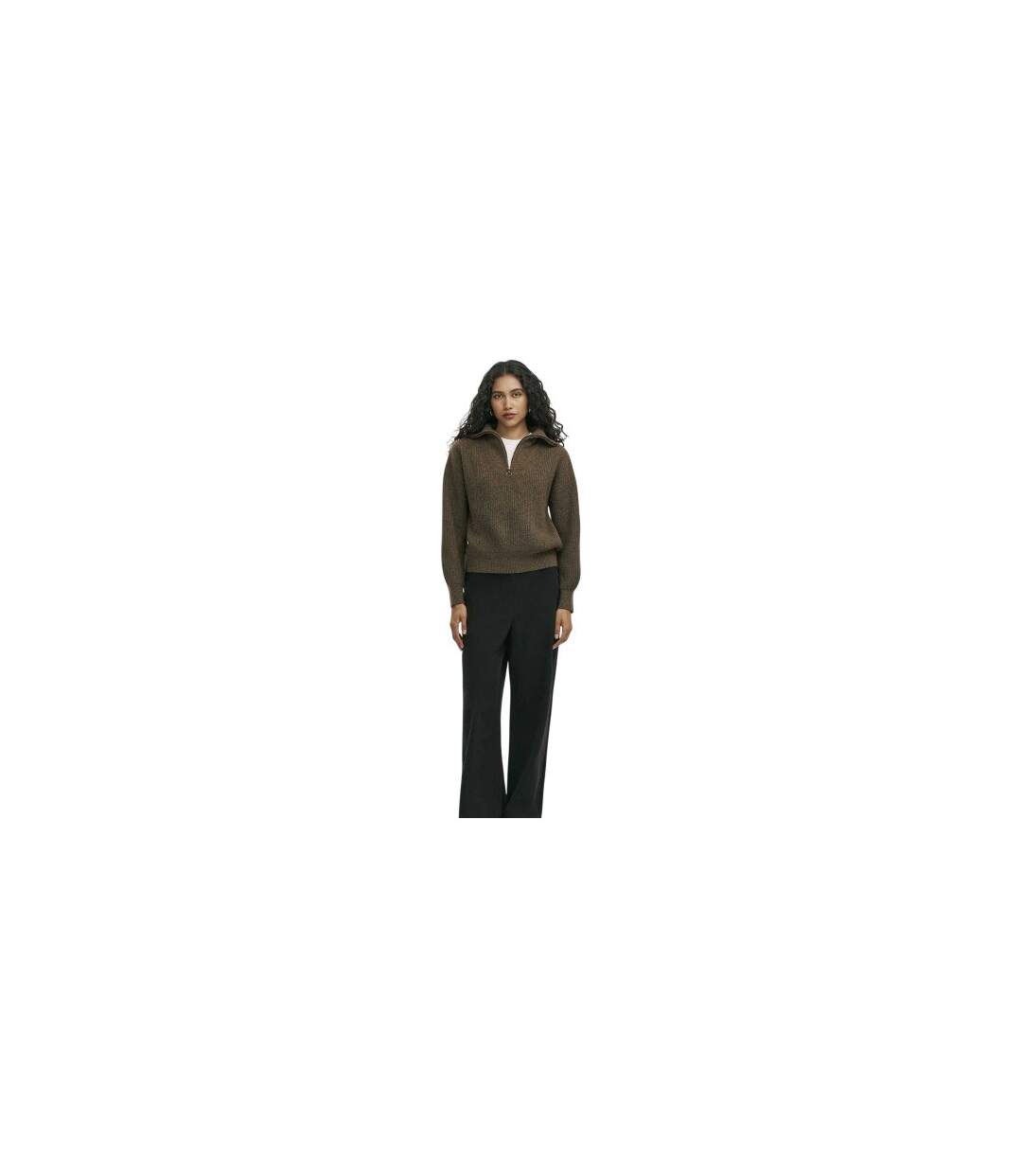 Sweat Manches Longues Maddy Femme Taupe Finery-1