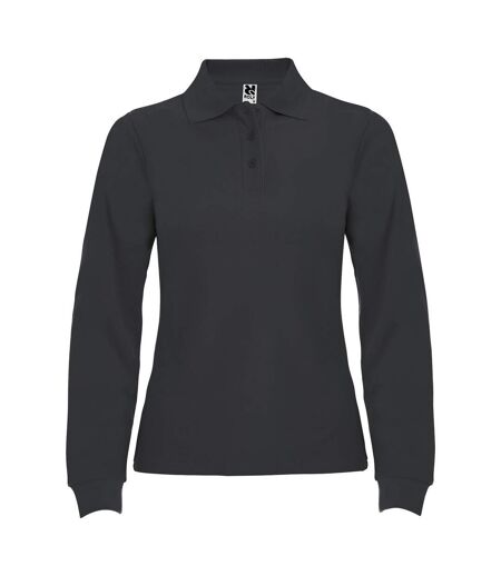 Roly Womens/Ladies Estrella Long-Sleeved Polo Shirt (Dark Lead)