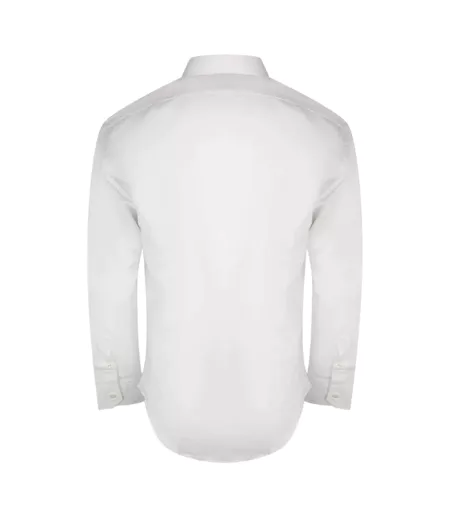 Chemise Manches Longues Motif/style Uni Homme Blanc Aquascutum