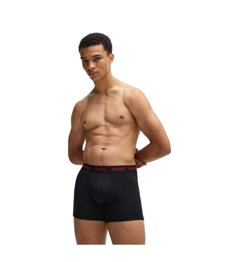 Pack Of 3  Mens Boxer Briefs  Black Red Hugo