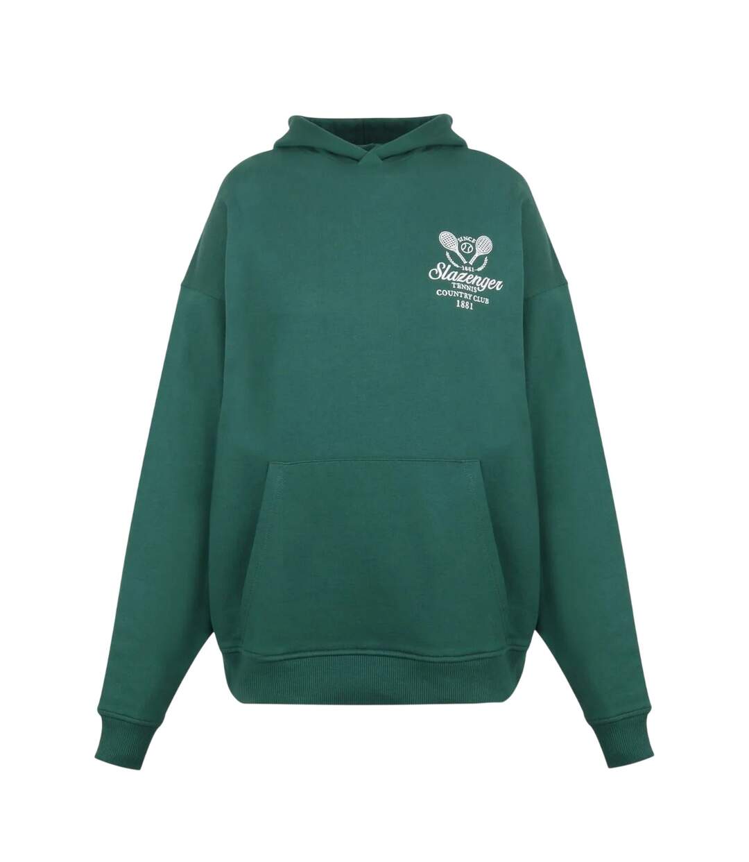 Womens/ladies Logo Drop Shoulder Hoodie Green Slazenger-1