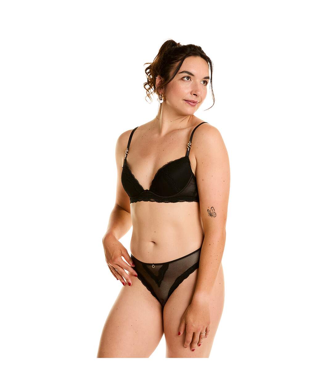 Soutien-gorge ampliforme coque moulée push-up noir Poison-3