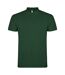 Mens star short-sleeved polo shirt bottle green Roly