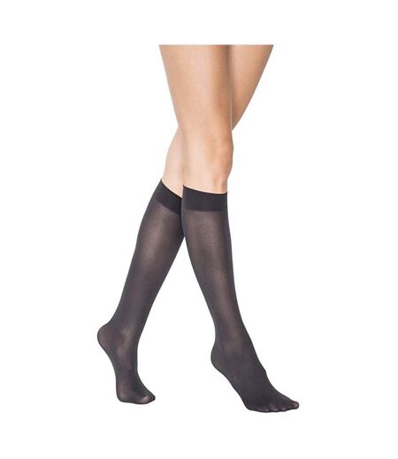 Bas de contention 1 paire femme noir opaque Silky