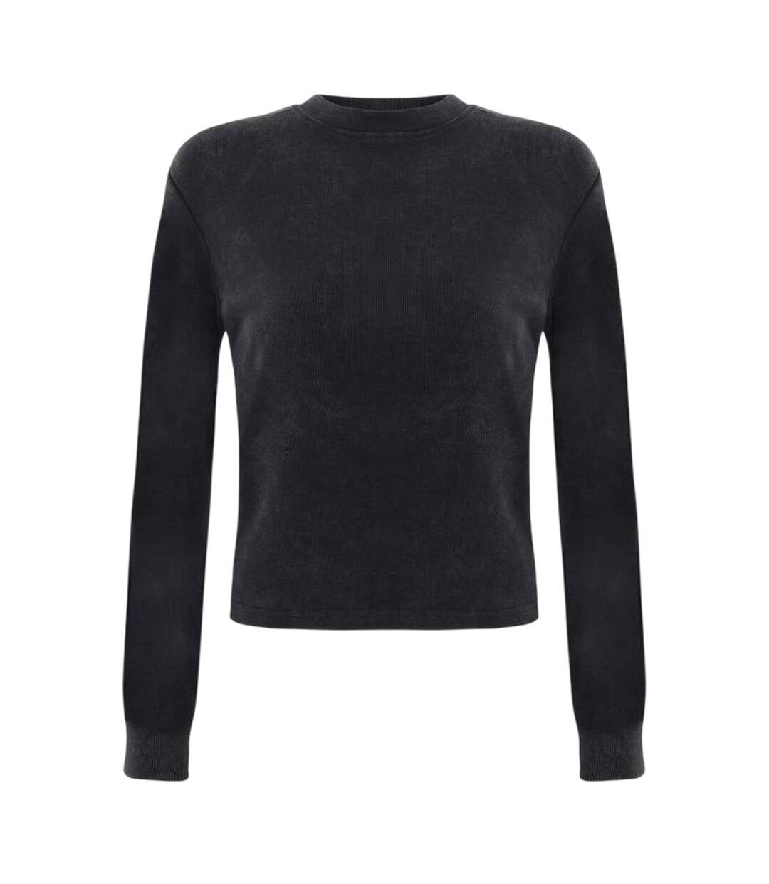 Haut Manches Longues Motif/style Côtelé Femme Gris I Saw It First-1