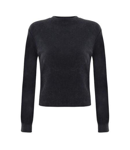 Haut Manches Longues Motif/style Côtelé Femme Gris I Saw It First