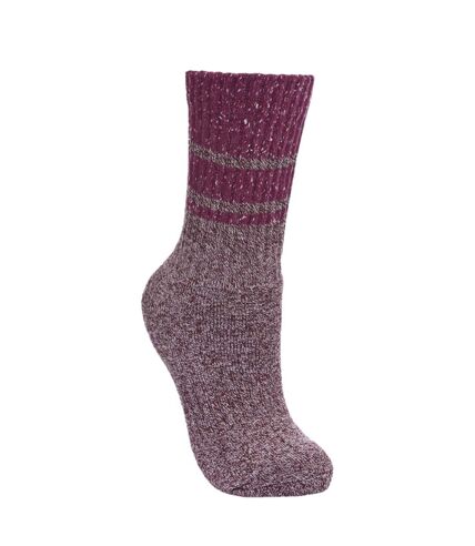 Hadley chaussettes de marche 2 paires femme bordeaux / beige Trespass