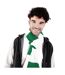 Beechfield Varsity Unisex Winter Scarf (Double Layer Knit) (Kelly Green / White) (One Size) - UTRW2031-2