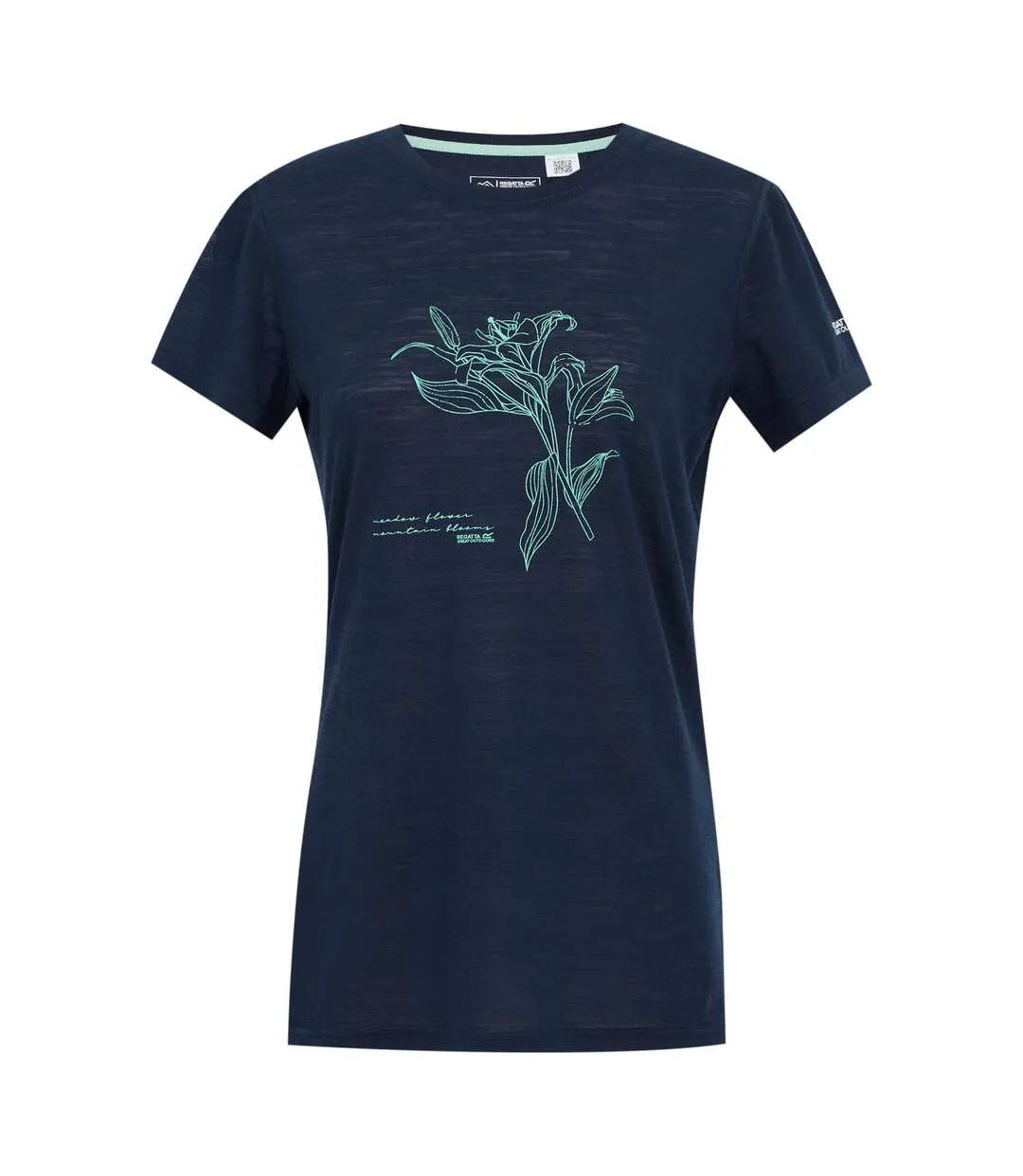 T-shirt Motif/style Floral Escade Femme Bleu Marine Regatta-2