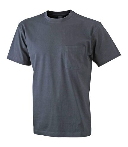 T-shirt homme poche poitrine - JN920 - gris graphite - workwear