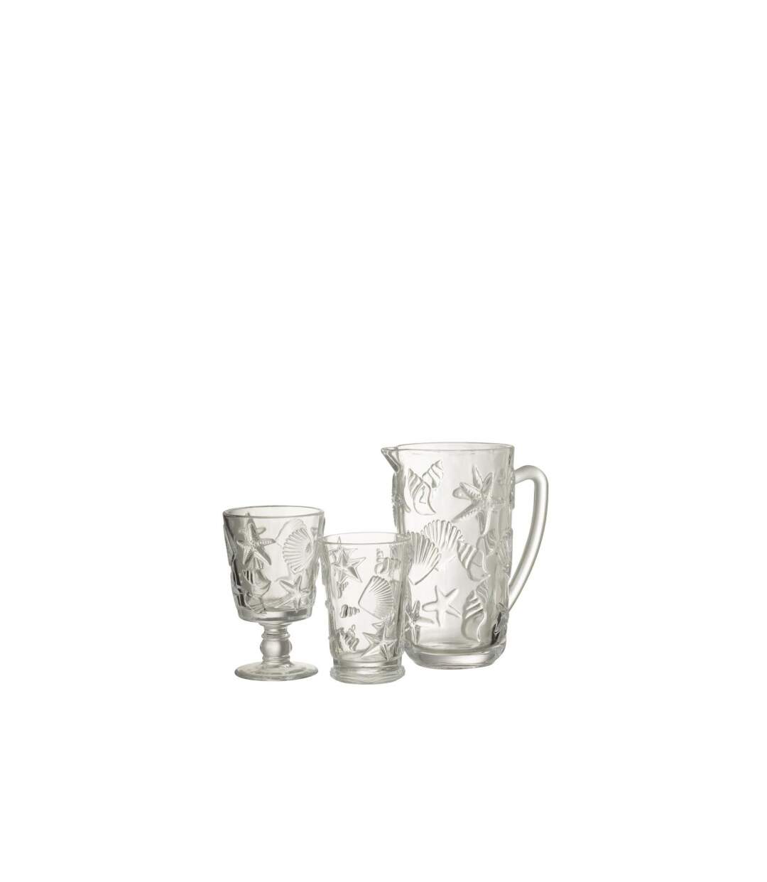 Carafe en Verre Design Mer 1L Transparent-2