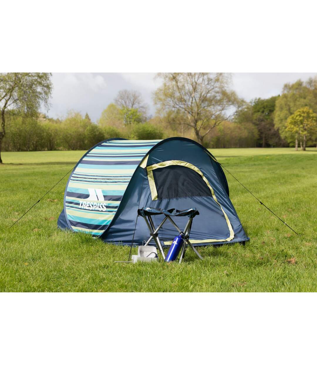 Swift 2 patterned pop-up tent one size lemongrass stripe Trespass-3