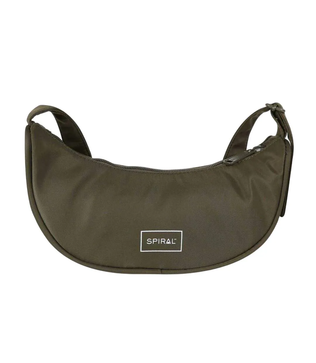 Cali Crescent Shaped Everyday Crossbody Bag One Size Olive Spiral-2