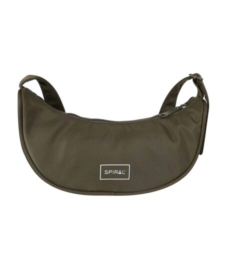 Cali Crescent Shaped Everyday Crossbody Bag One Size Olive Spiral