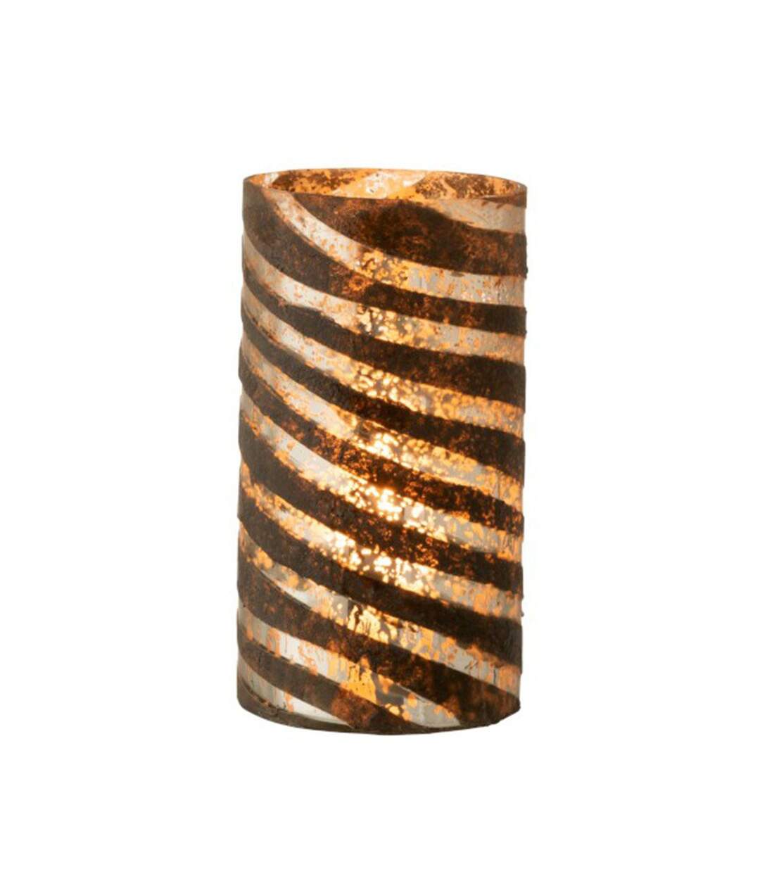 Vase Design en Verre Lignes 26cm Argent-2