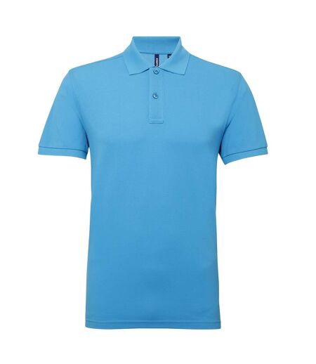 Asquith & Fox Mens Short Sleeve Performance Blend Polo Shirt (Turquoise)