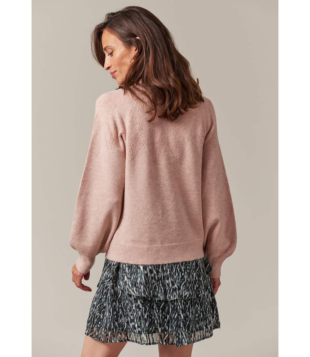 Pull à manches bouffantes pour femme DIDA-4