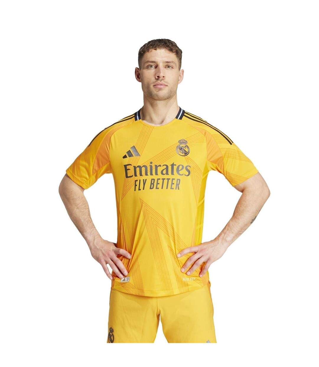 Maillot Extérieur Motif/style Real Madrid Cf Authentic 24/25 Homme Jaune Adidas-1
