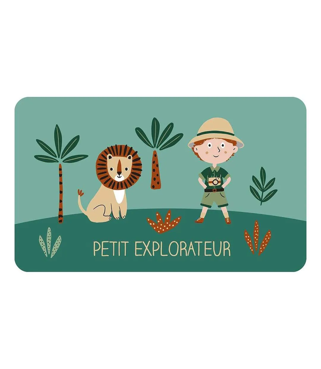 Set de Table Enfant Léo l'Explorateur 28x44cm Vert-1