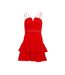 Girls On Film - Robe patineuse DEVOTION - Femme (Rouge) - UTLZ129-1