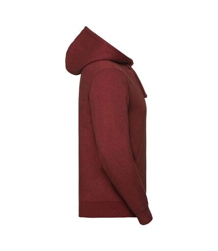 Russell Unisex Authentic Melange Hooded Sweatshirt (Brick Red Melange)