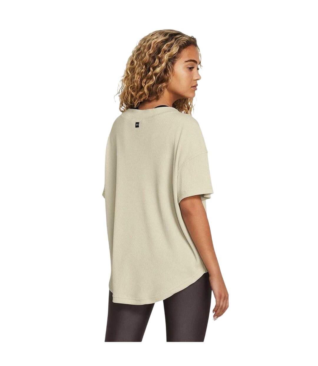 Womens/ladies Project Rock Easy Go Shirt Beige Under Armour-1