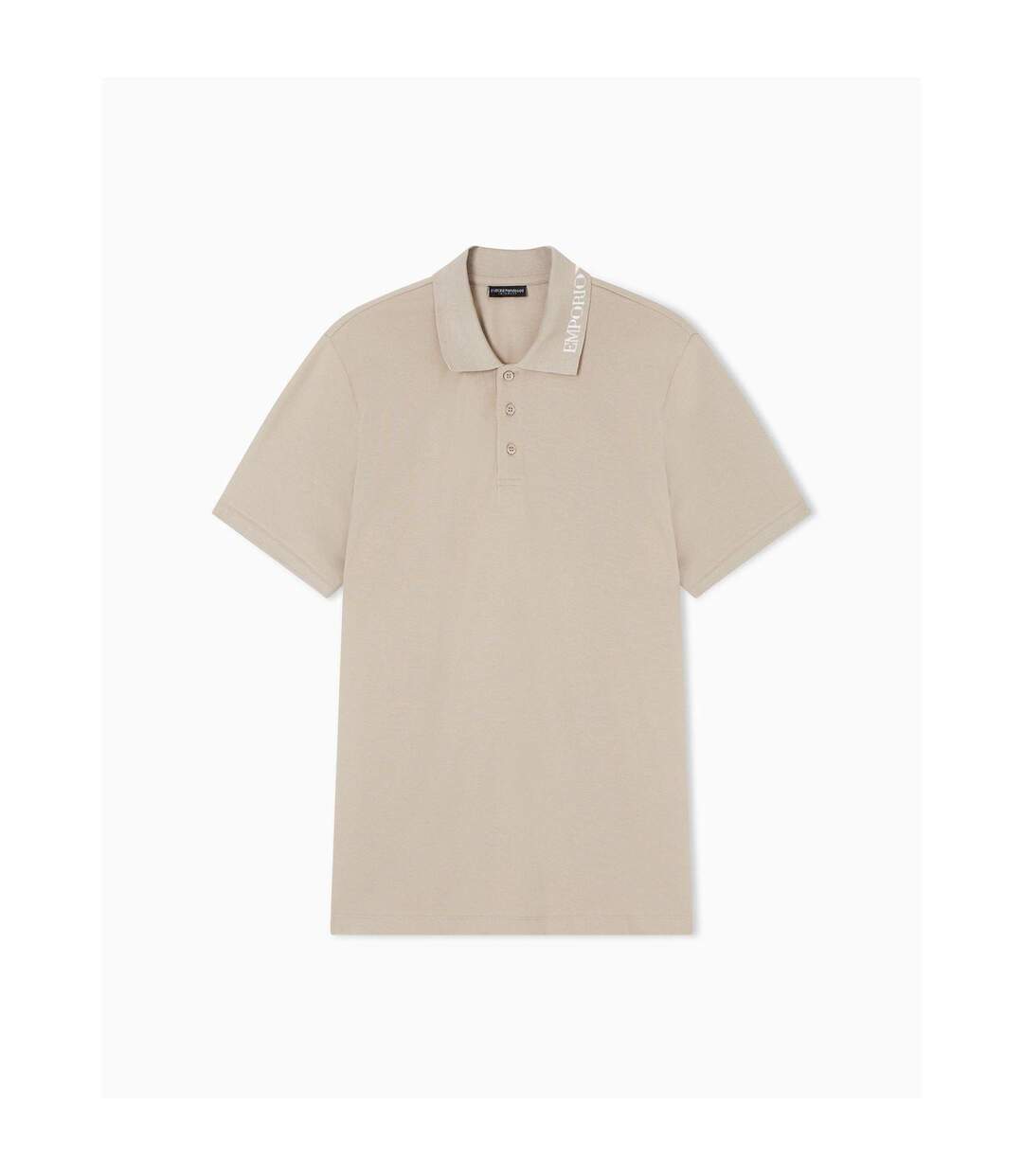 Mens Short-sleeved Polo Shirt Taupe Emporio Armani EA7-1