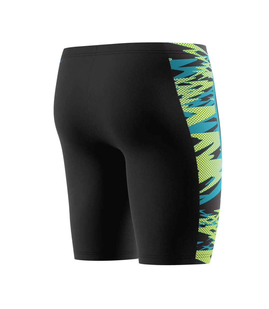 Mens Hyperboom Splice Patterned Mid Rise Jammer Shorts Black Speedo-4