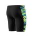 Mens Hyperboom Splice Patterned Mid Rise Jammer Shorts Black Speedo-4