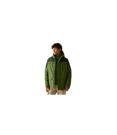 Mens Stanford Two Tone Waterproof Insulated Jacket Nephrite Green Dark Khaki Regatta
